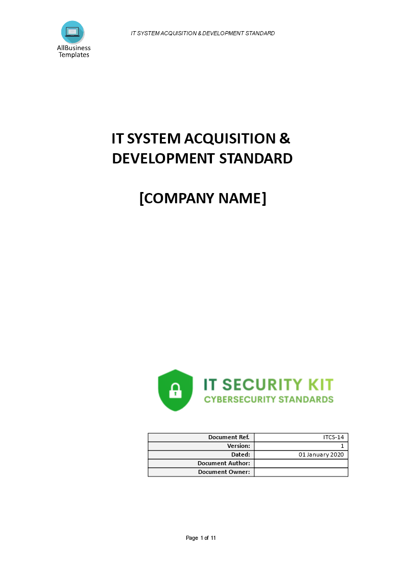 it system acquisition & development voorbeeld afbeelding 