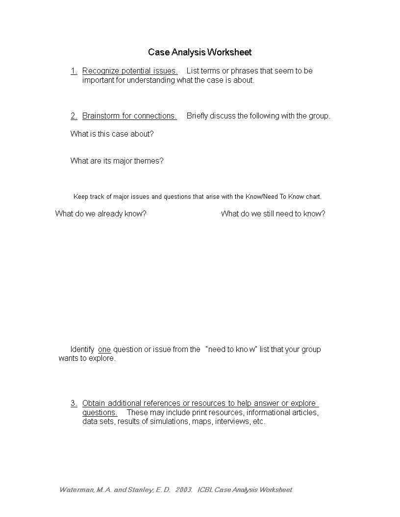 case analysis worksheet plantilla imagen principal