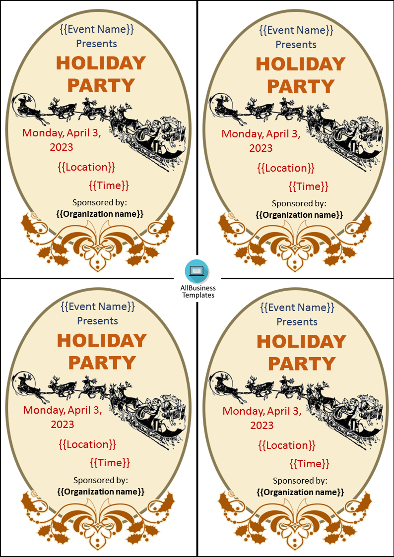 holiday flyer template template