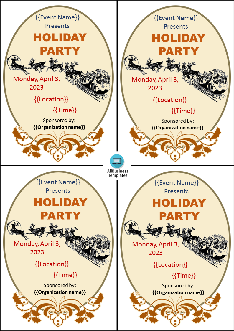 holiday flyer template voorbeeld afbeelding 