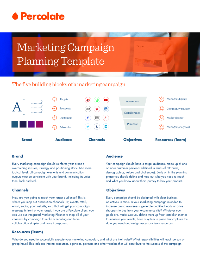 marketing campaign plan template Hauptschablonenbild