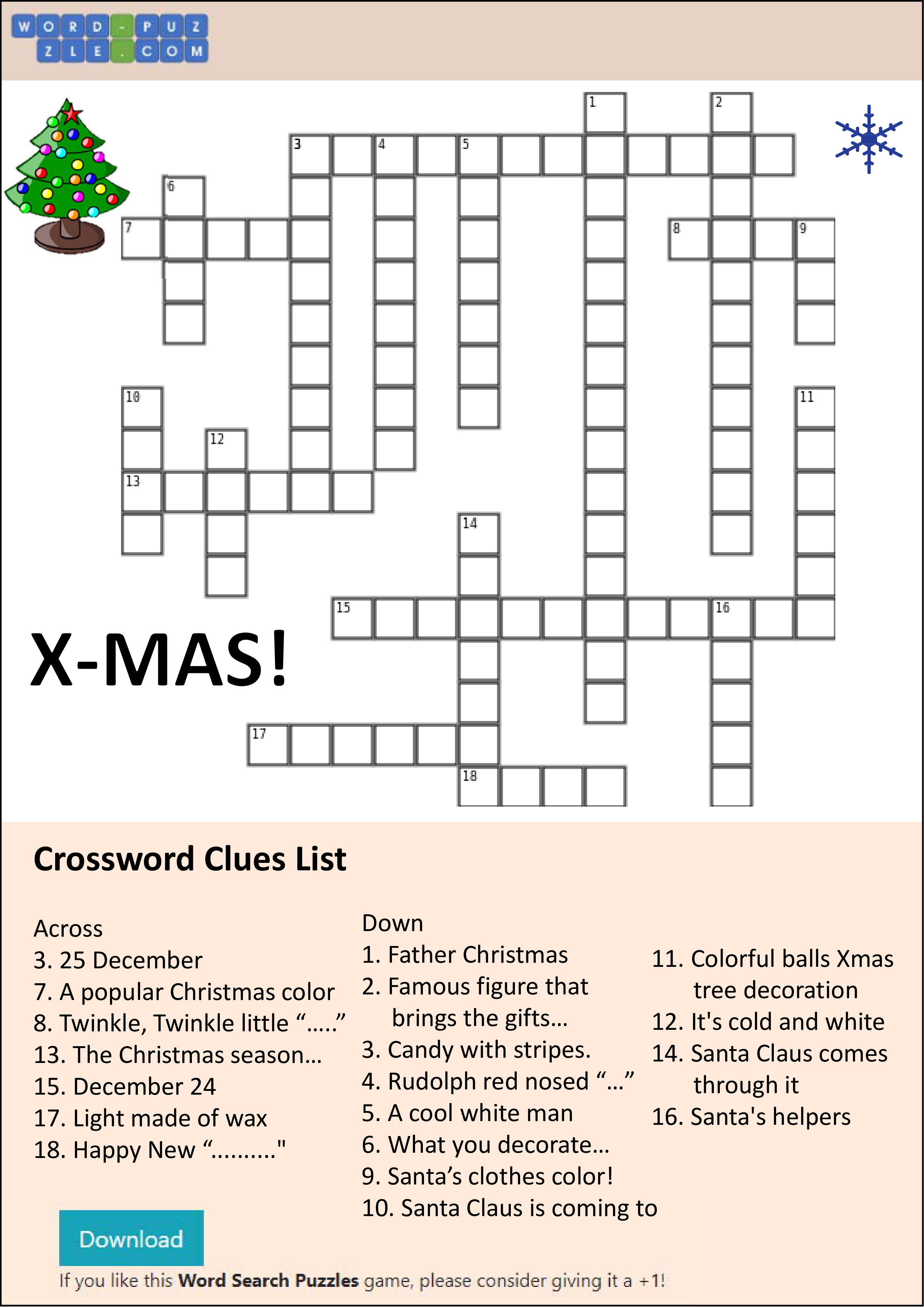Christmas Crossword main image