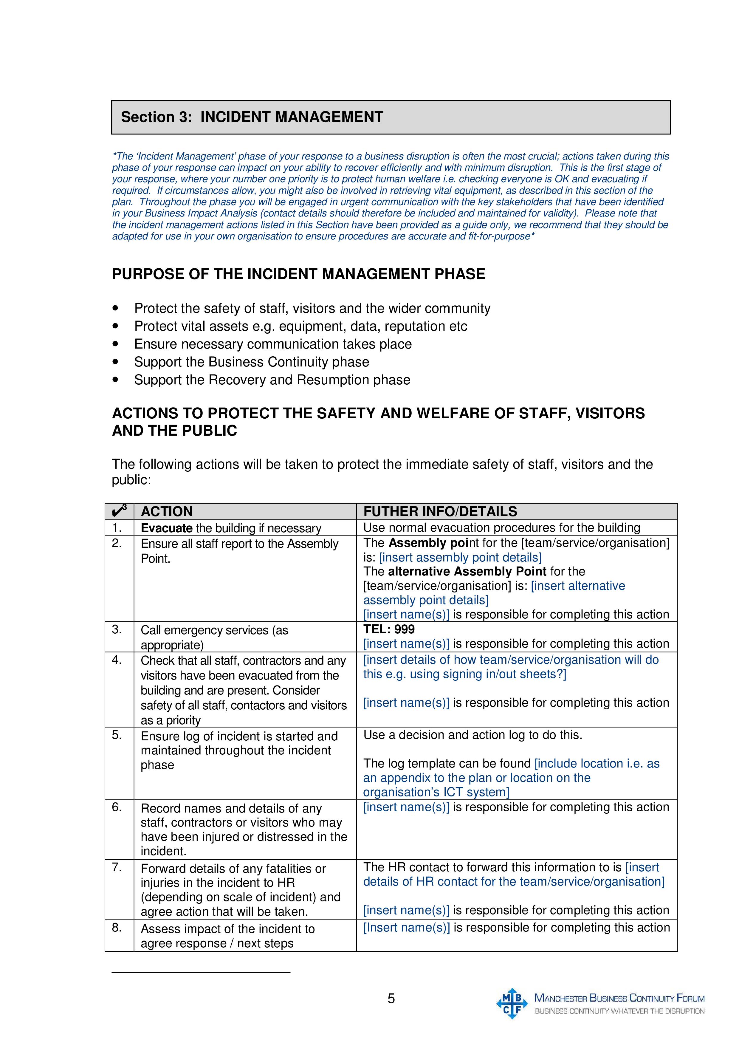 Business Continuity Plan example | Templates at allbusinesstemplates.com