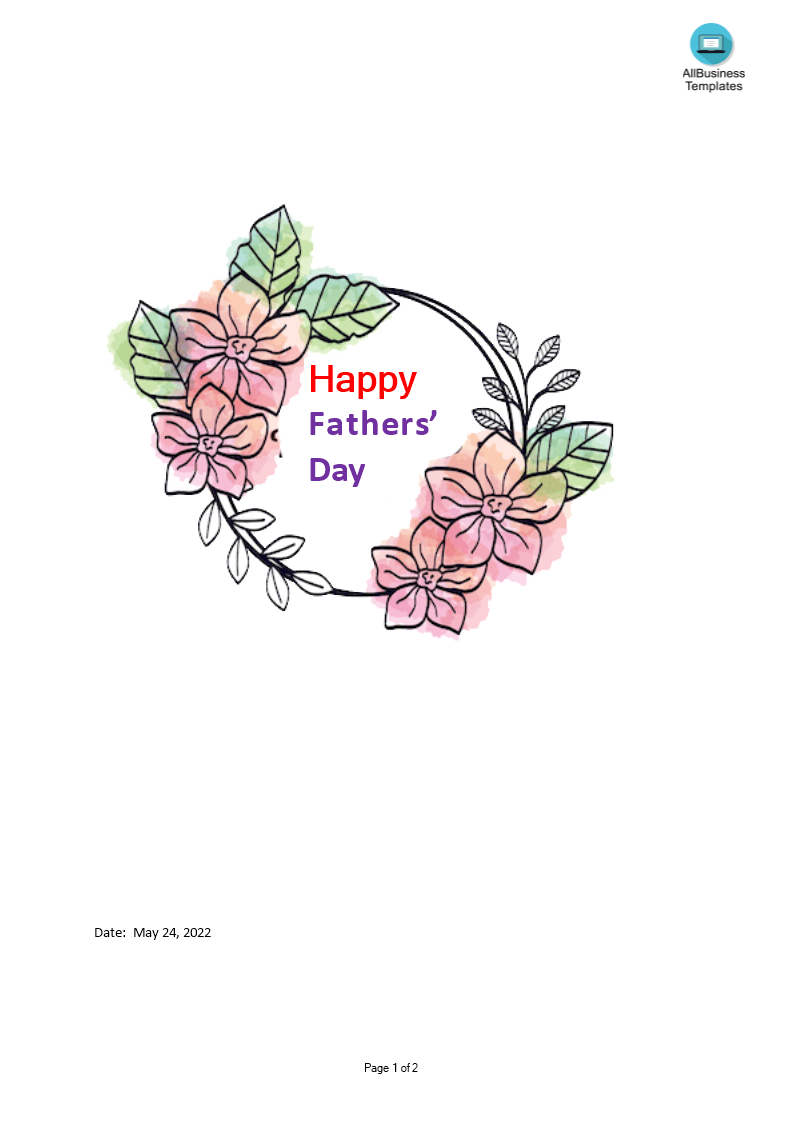 fathers day card modèles