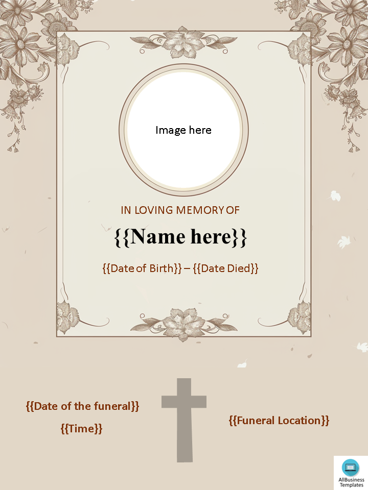Free obituary template father | Templates at allbusinesstemplates.com