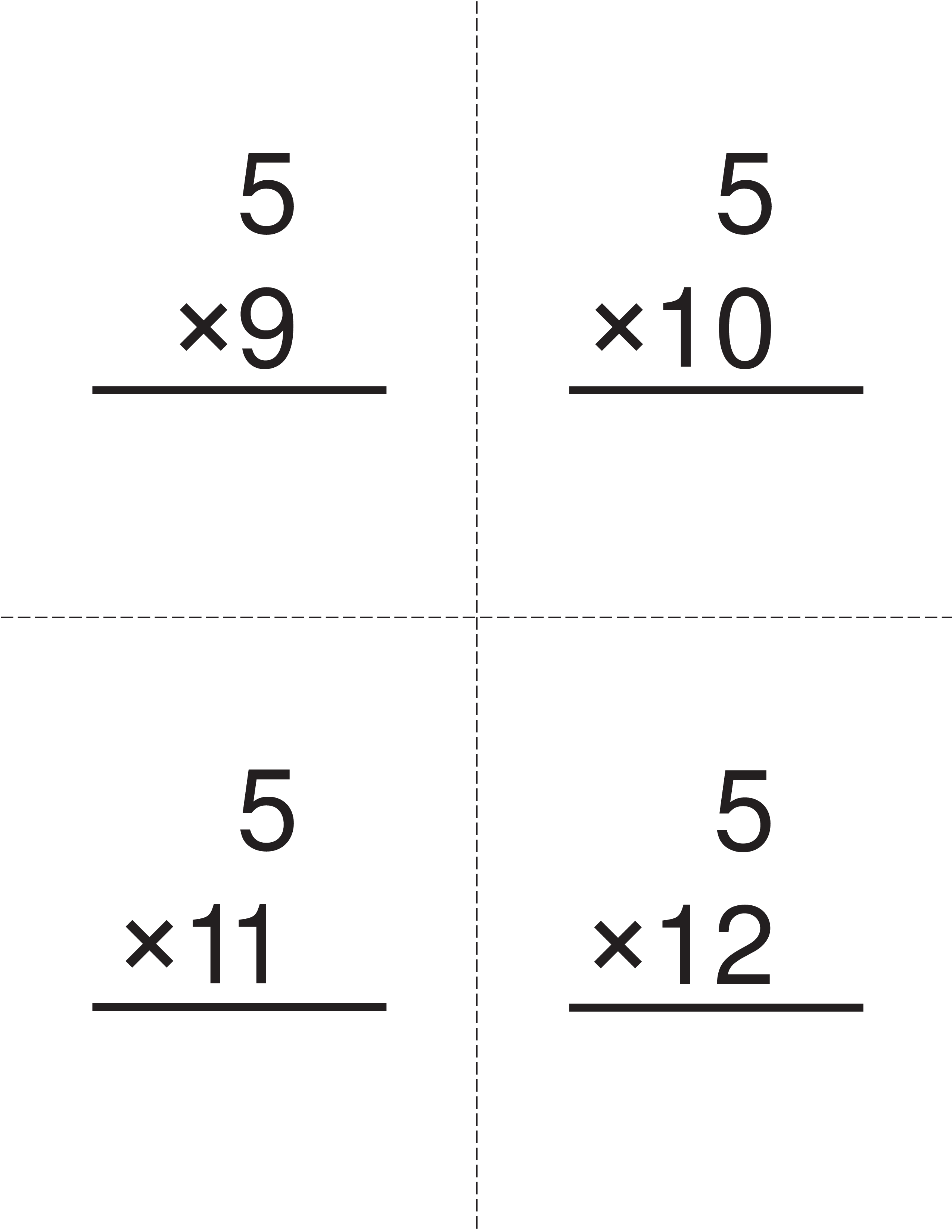 Télécharger Gratuit Multiplication Flashcards template