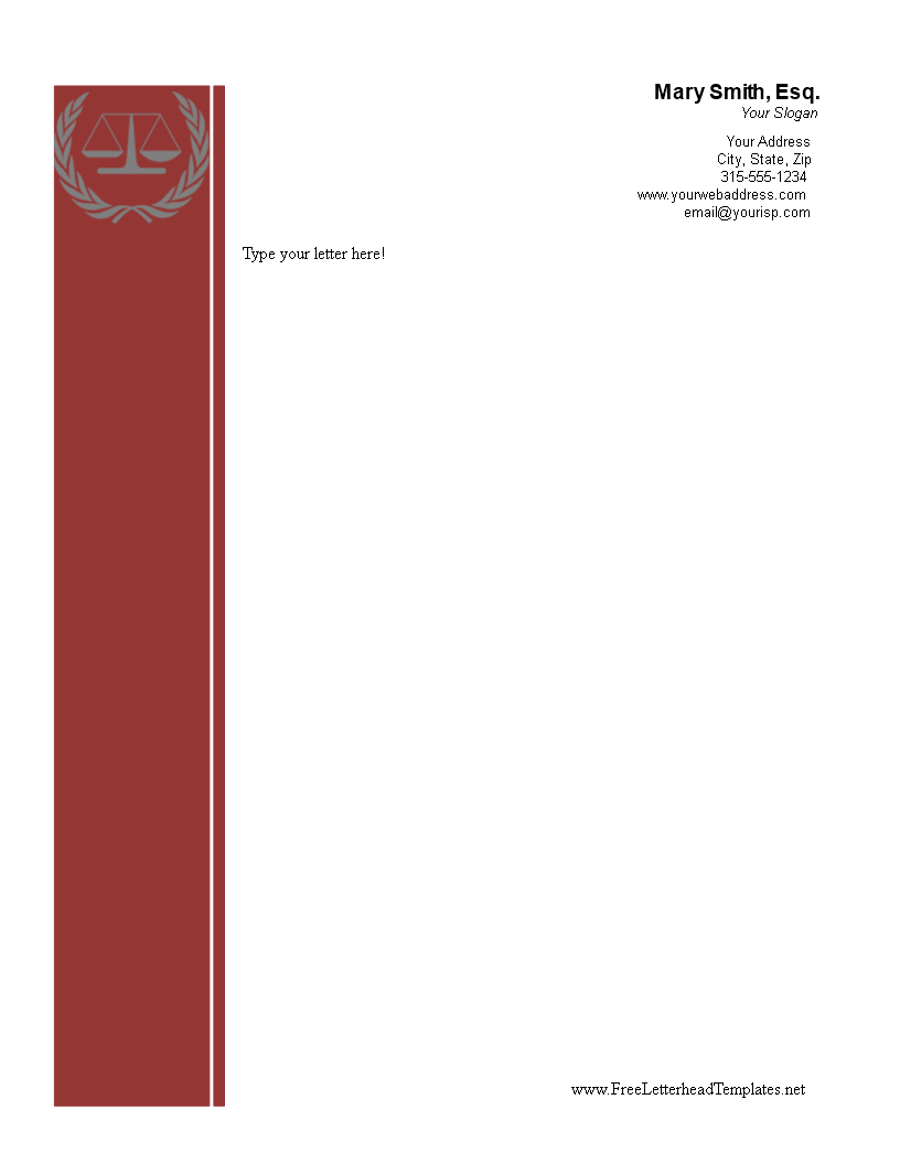 legal letterhead plantilla imagen principal