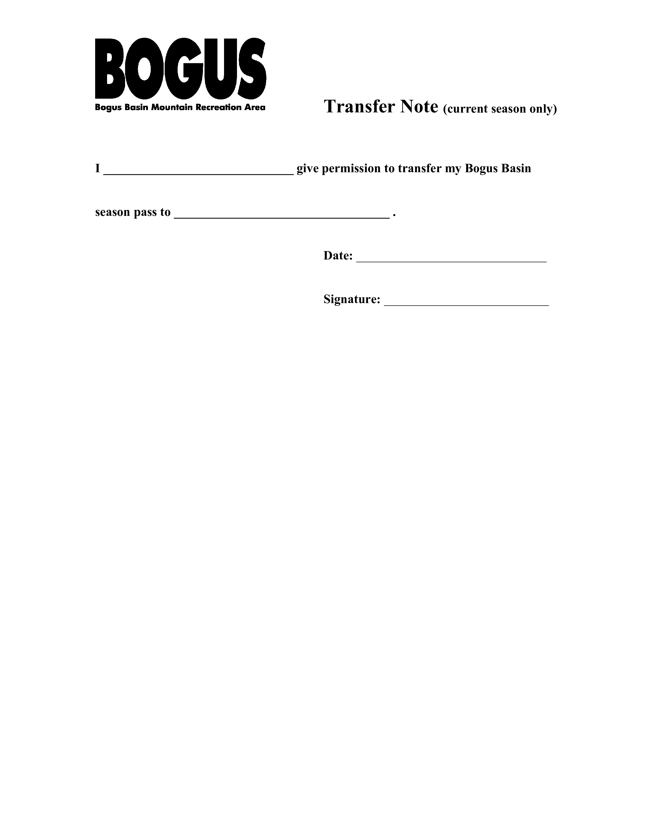 sample transfer template
