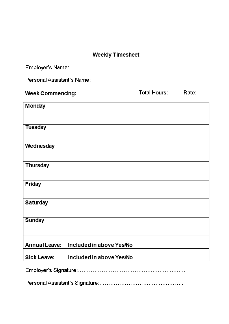 simple timesheet template plantilla imagen principal