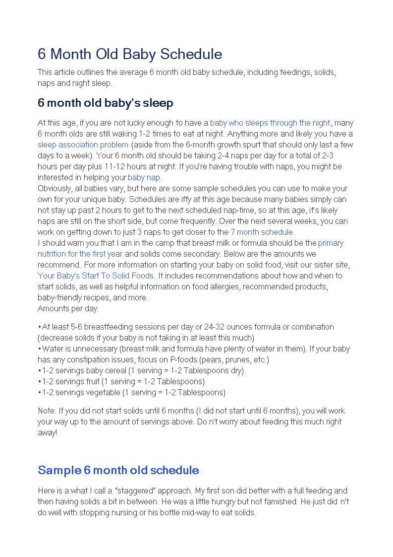 Baby Routine Schedule main image