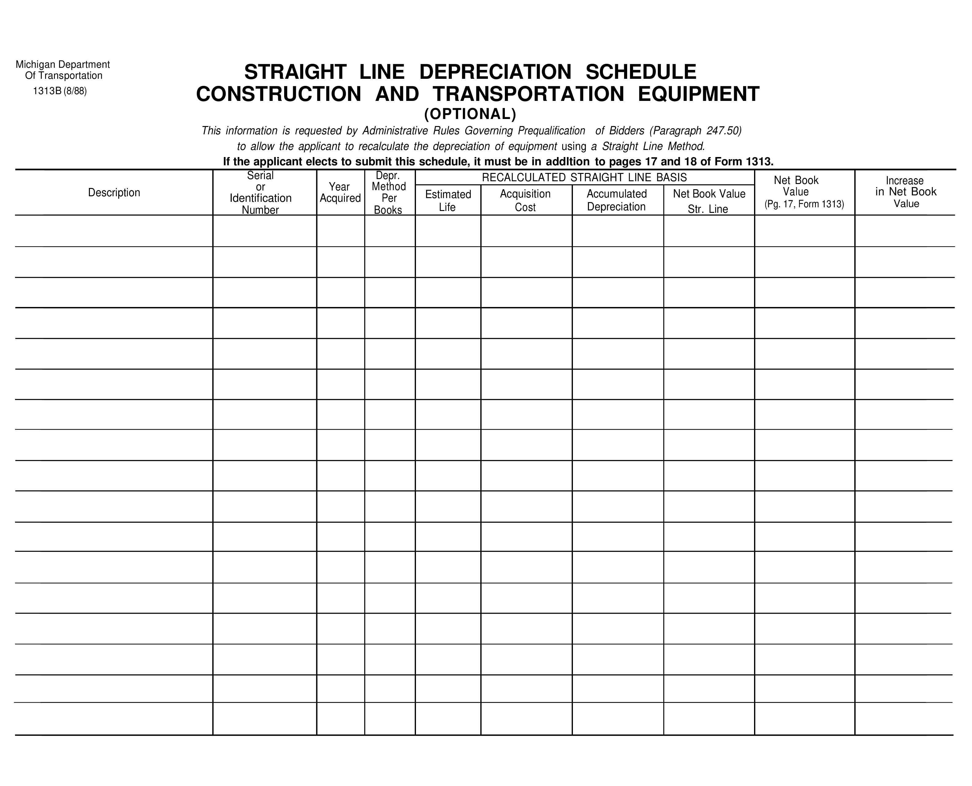 straight line depreciation schedule Hauptschablonenbild