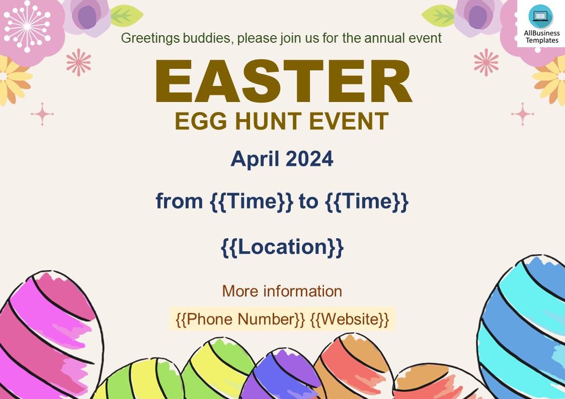 Easter Egg Hunt Flyer 模板