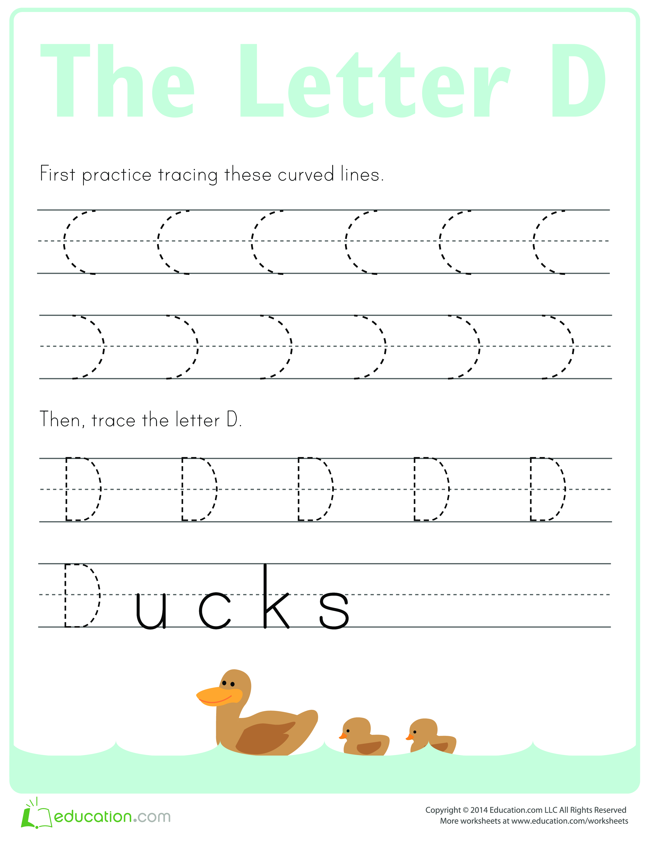 Practice to write letter D  Templates at allbusinesstemplates.com