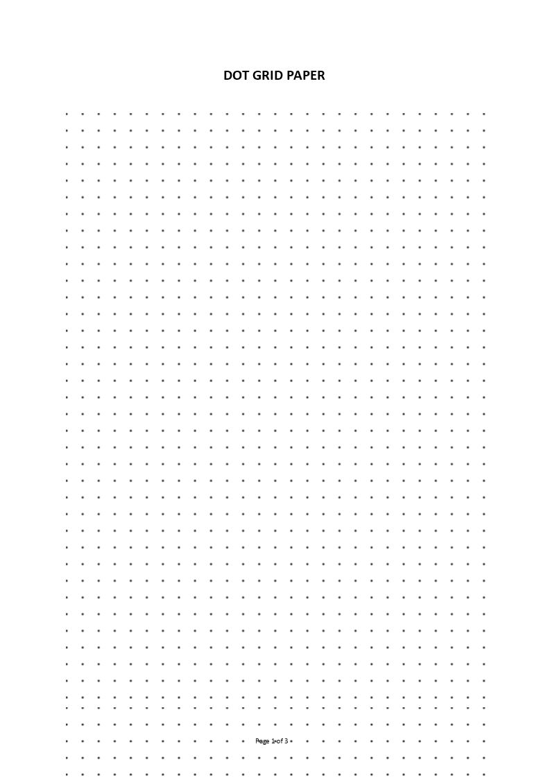 dot grid paper template
