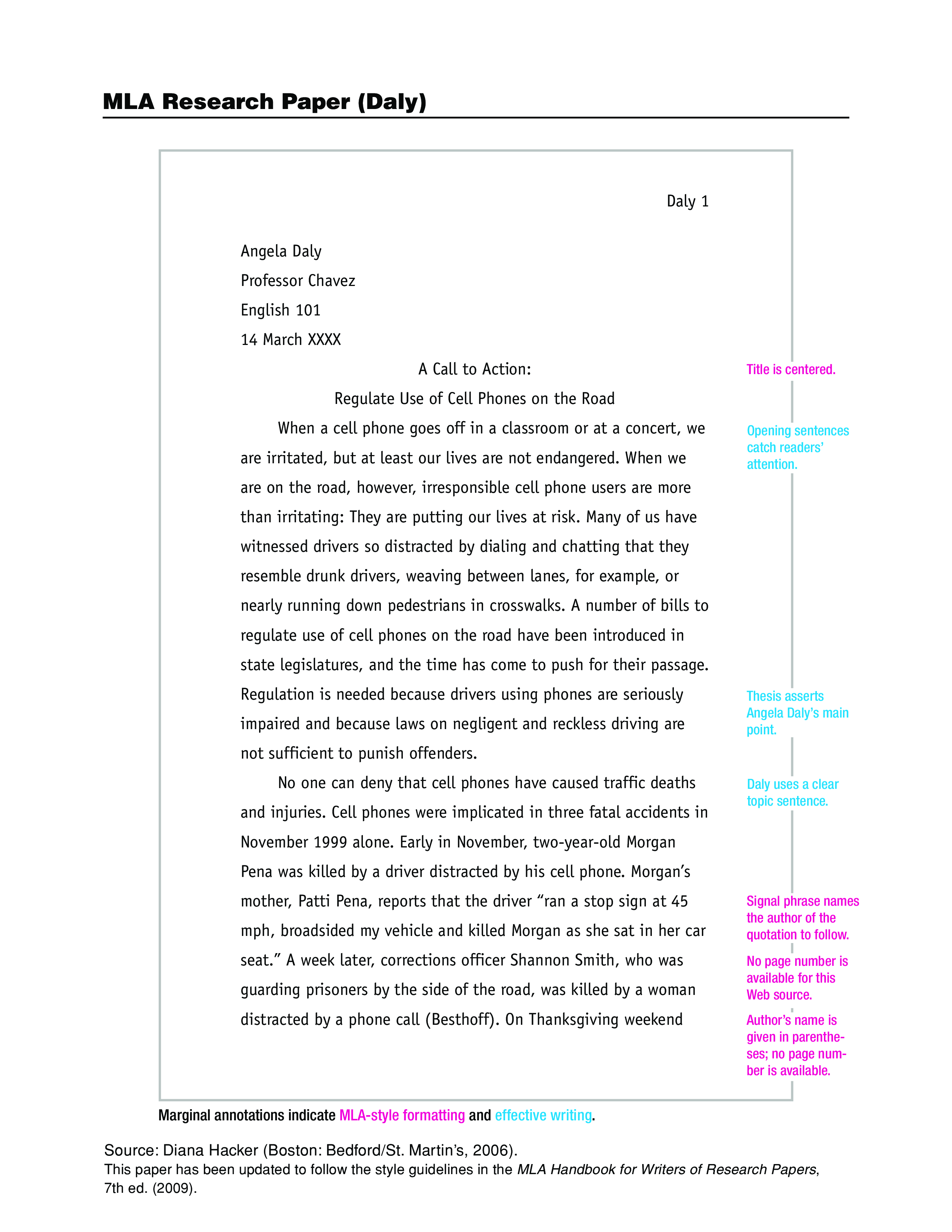 research paper abstract example mla