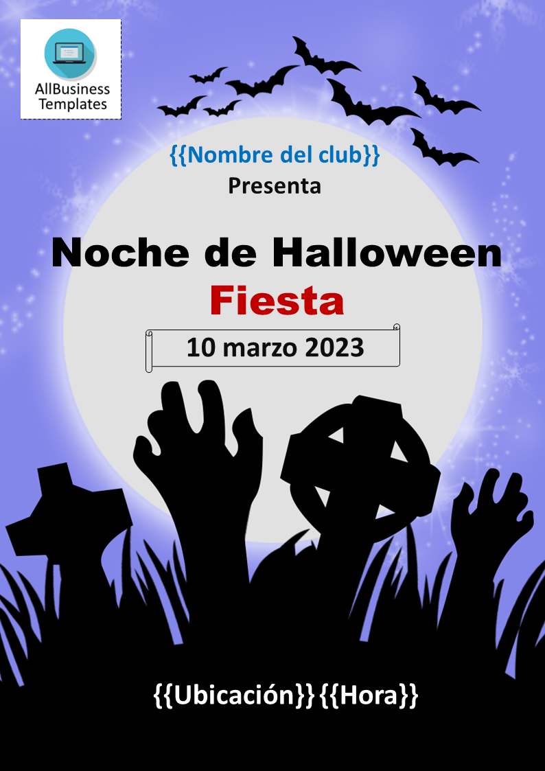 folleto de fiesta de halloween voorbeeld afbeelding 