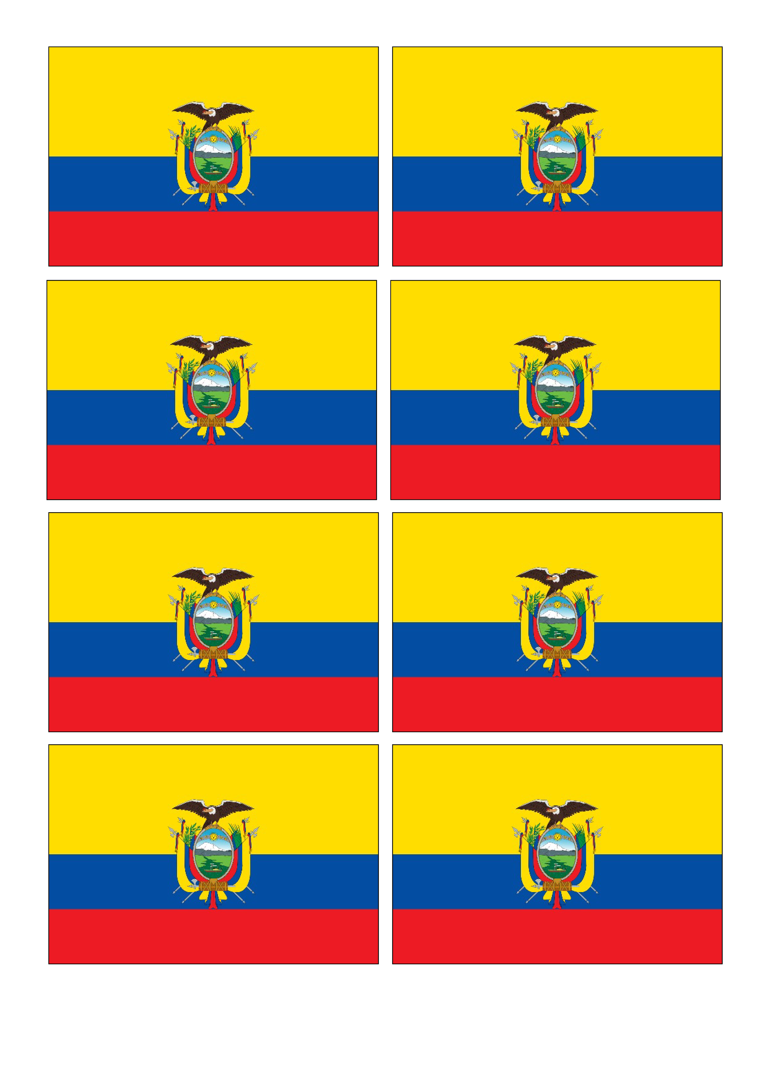 Printable Ecuador Flag