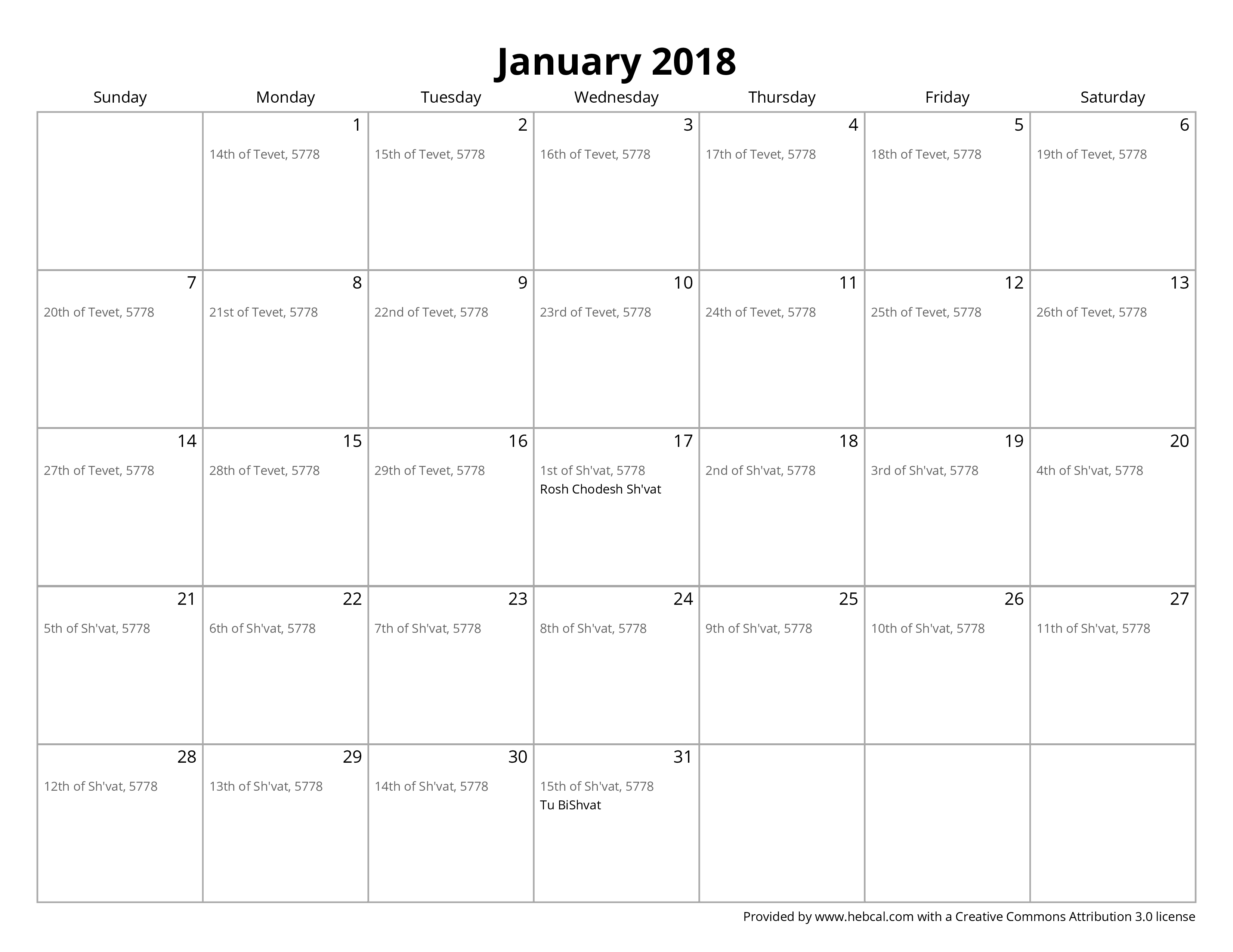 yearly 2018 calendar plantilla imagen principal