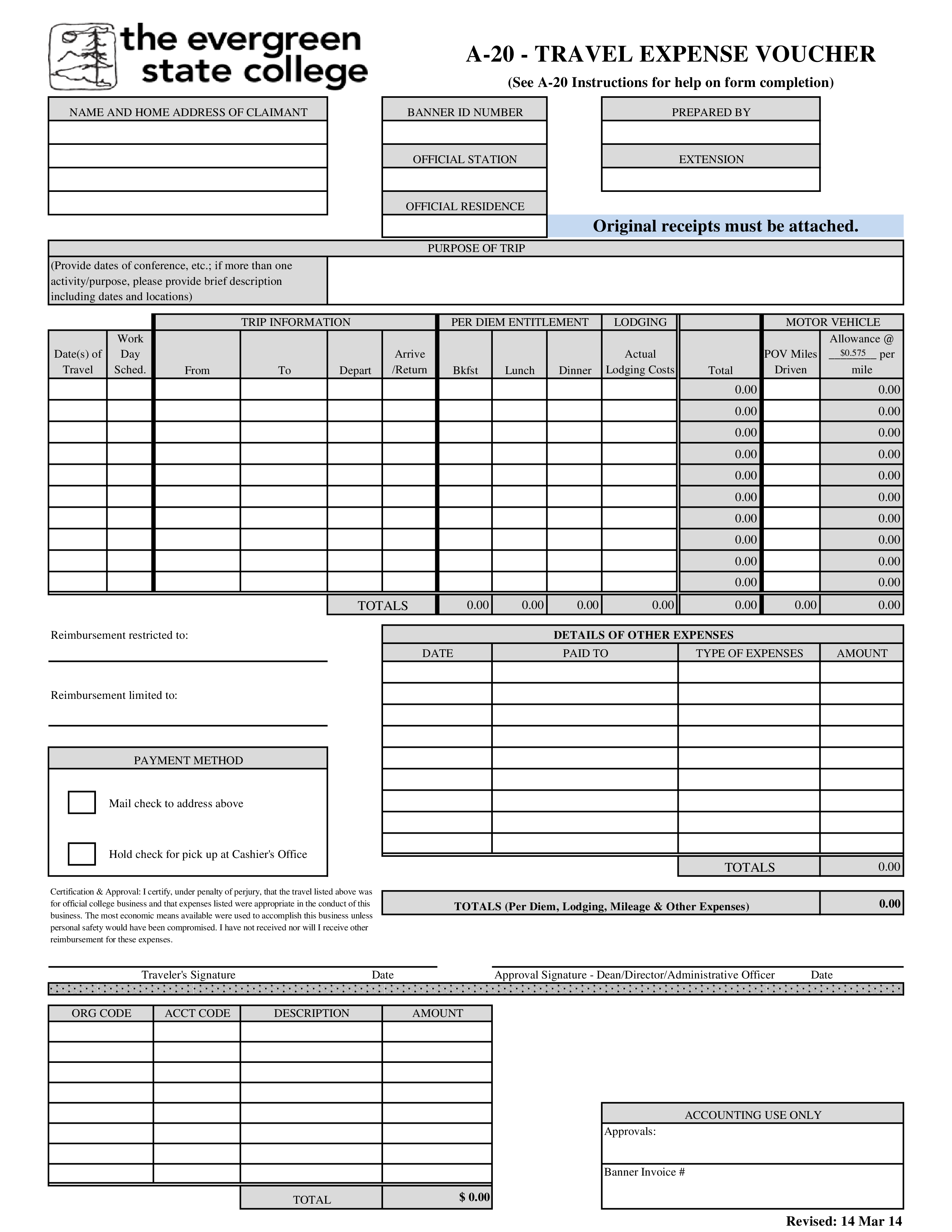 travel expense voucher template plantilla imagen principal