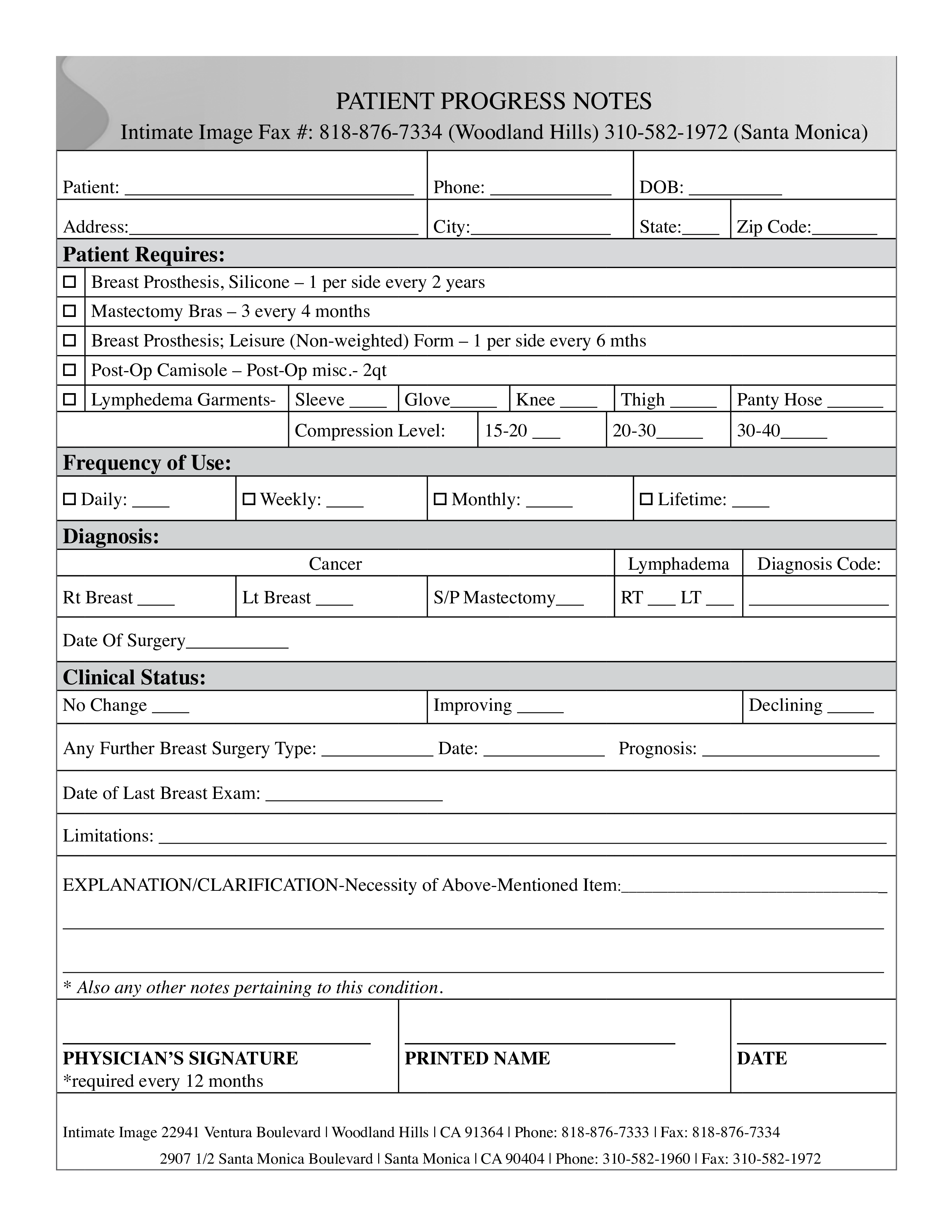 Progress Note 模板