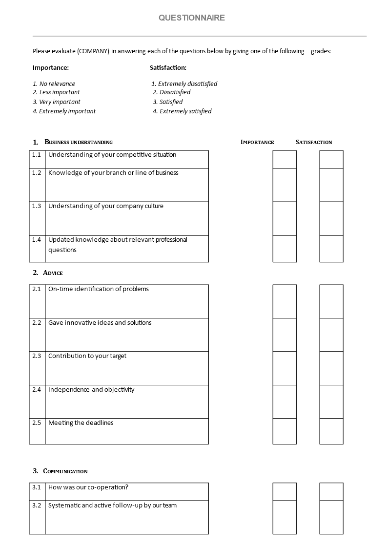 client satisfaction survey template template