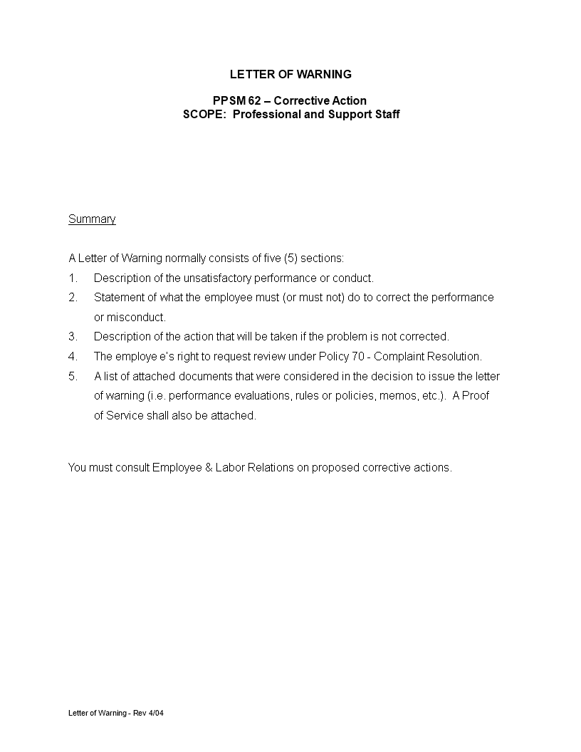 Late Attendance Warning Letter main image