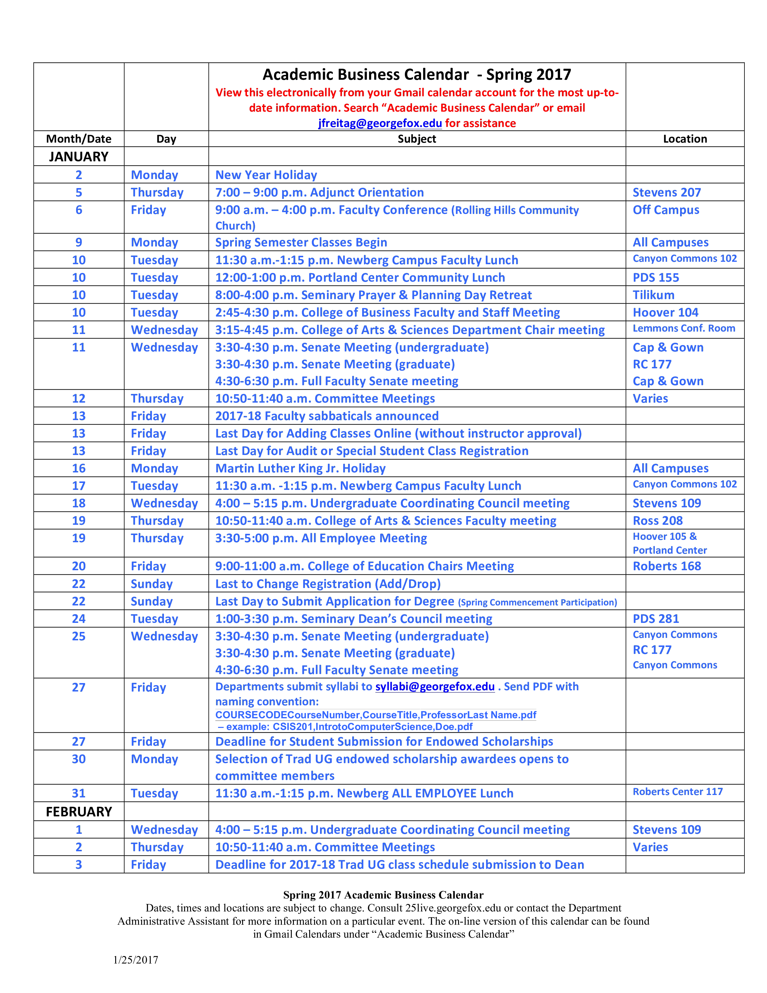 Academic Calendar main image