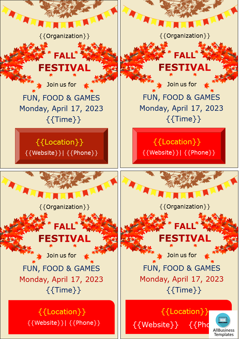 Fall Festival Pamphlet main image