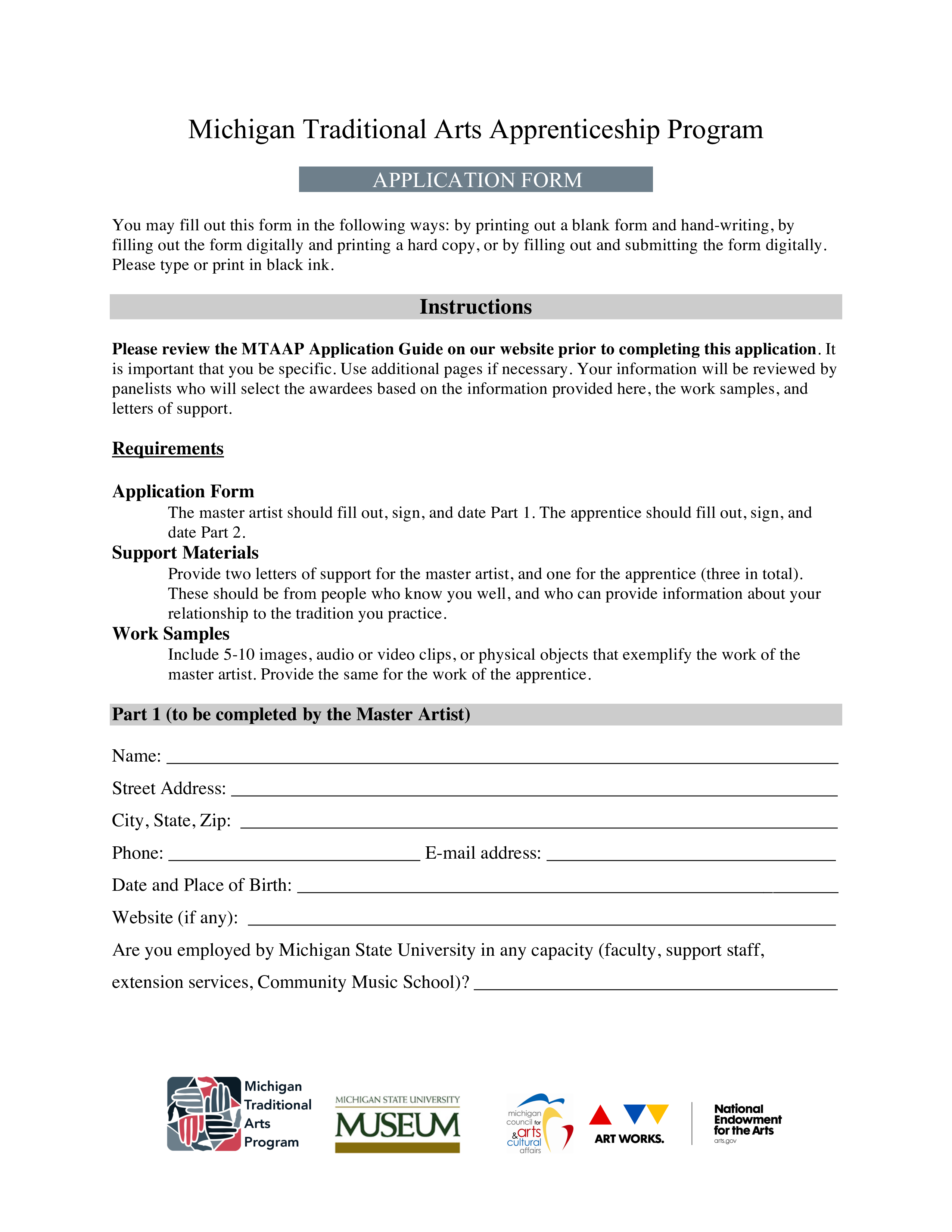 Apprenticeship Application Form main image