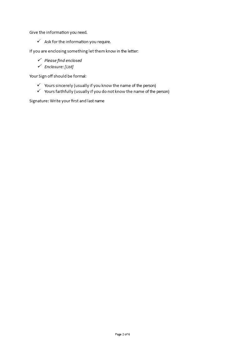 official company letter template