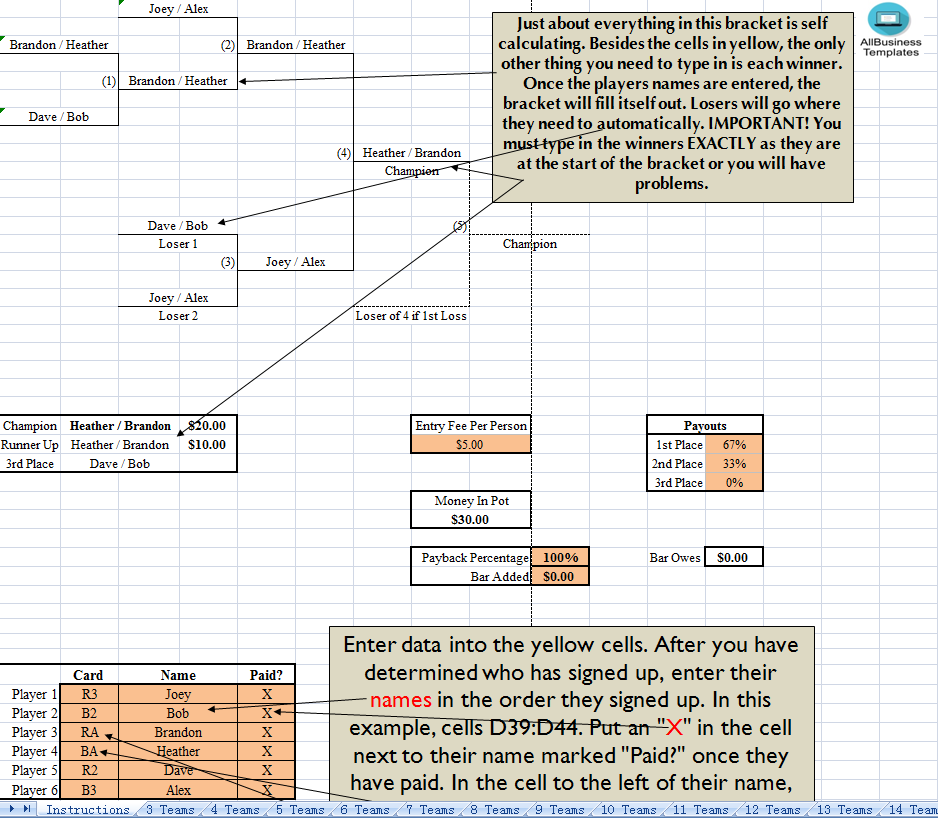 double elimination tournament bracket voorbeeld afbeelding 