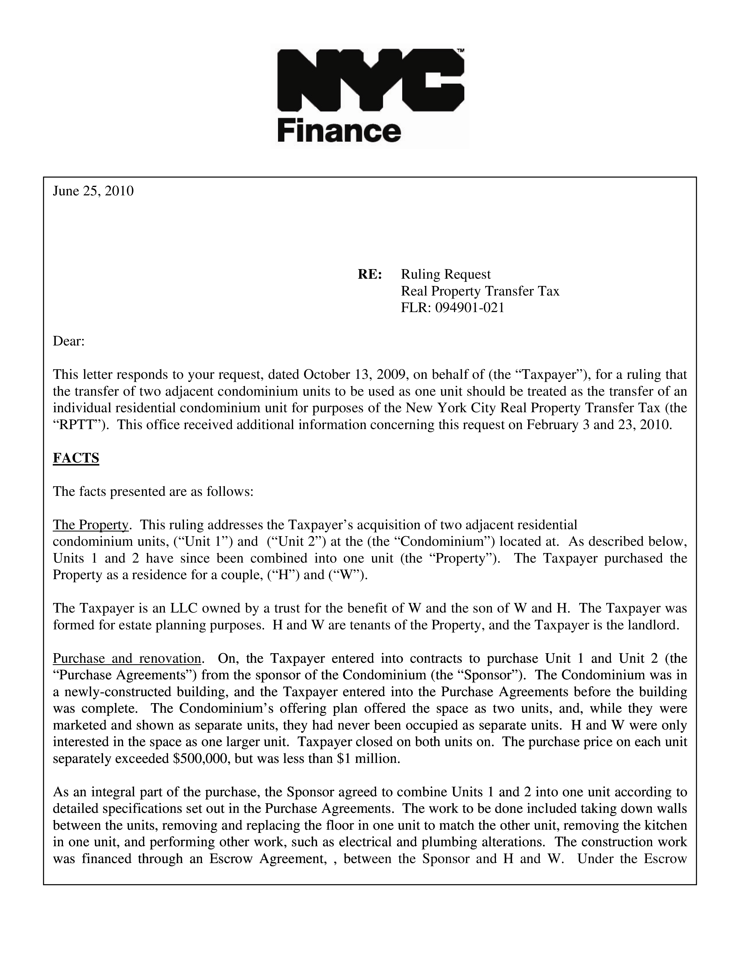 Property Transfer Request Letter main image