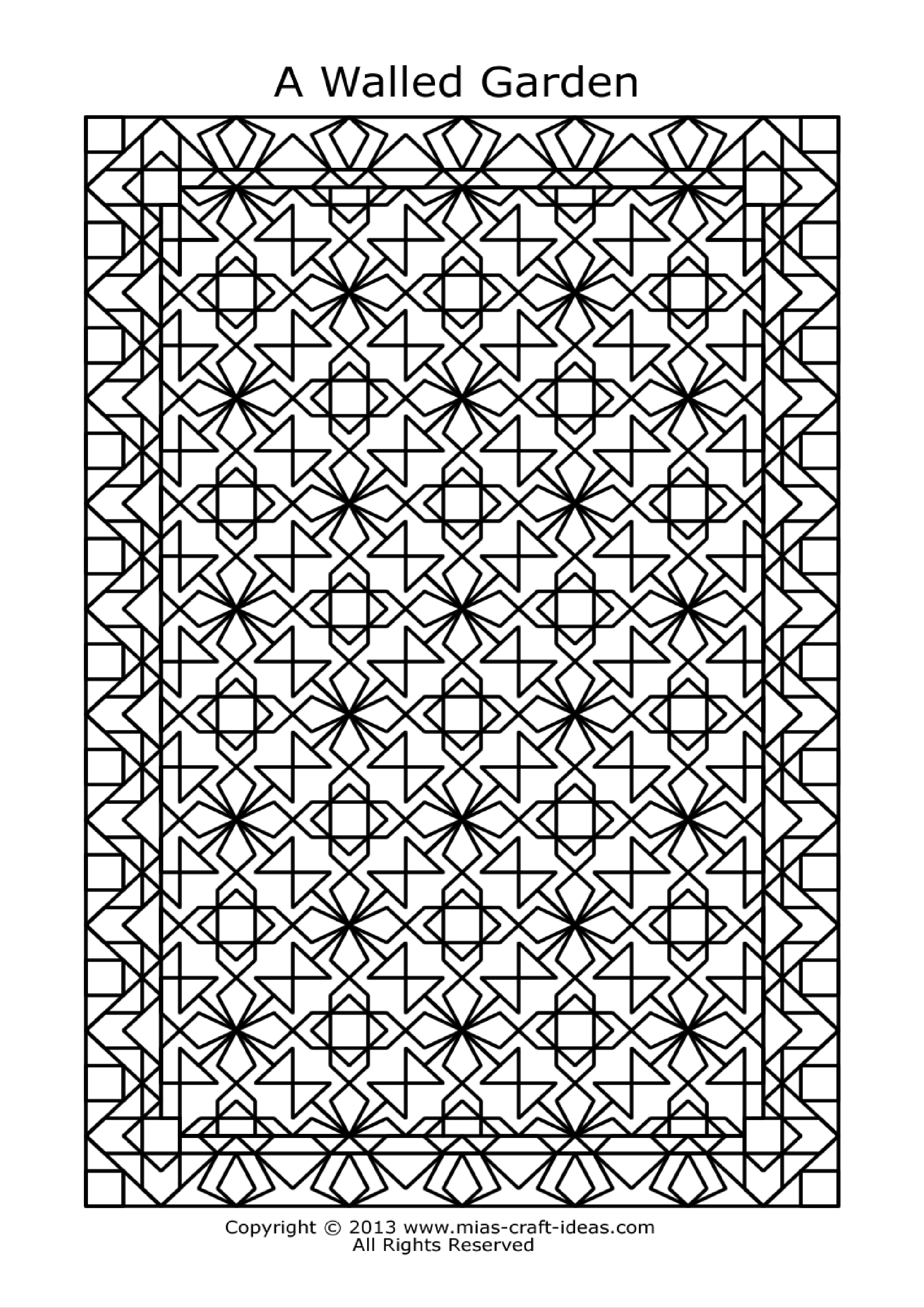 geometric lines coloring page modèles