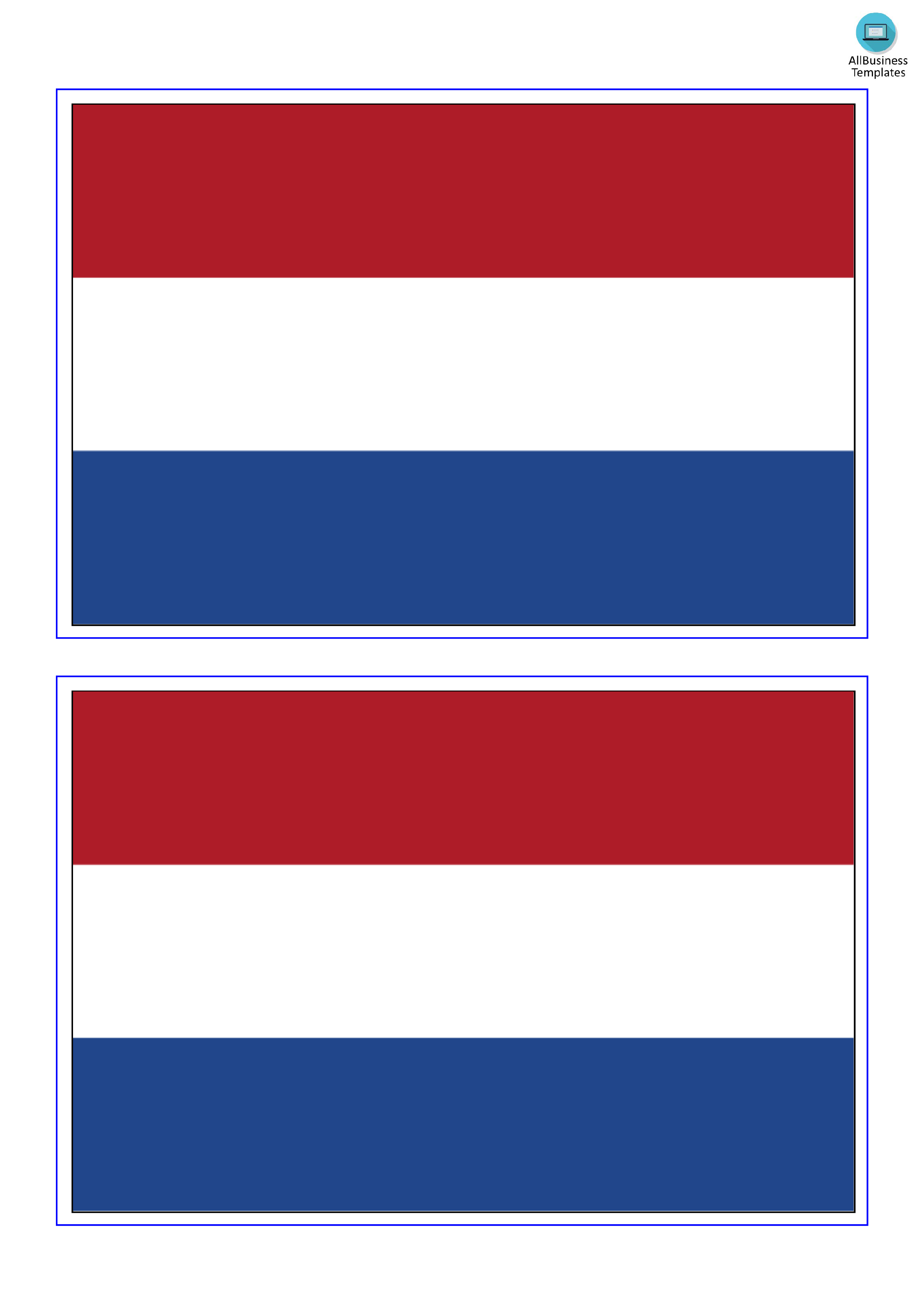 netherlands flag template