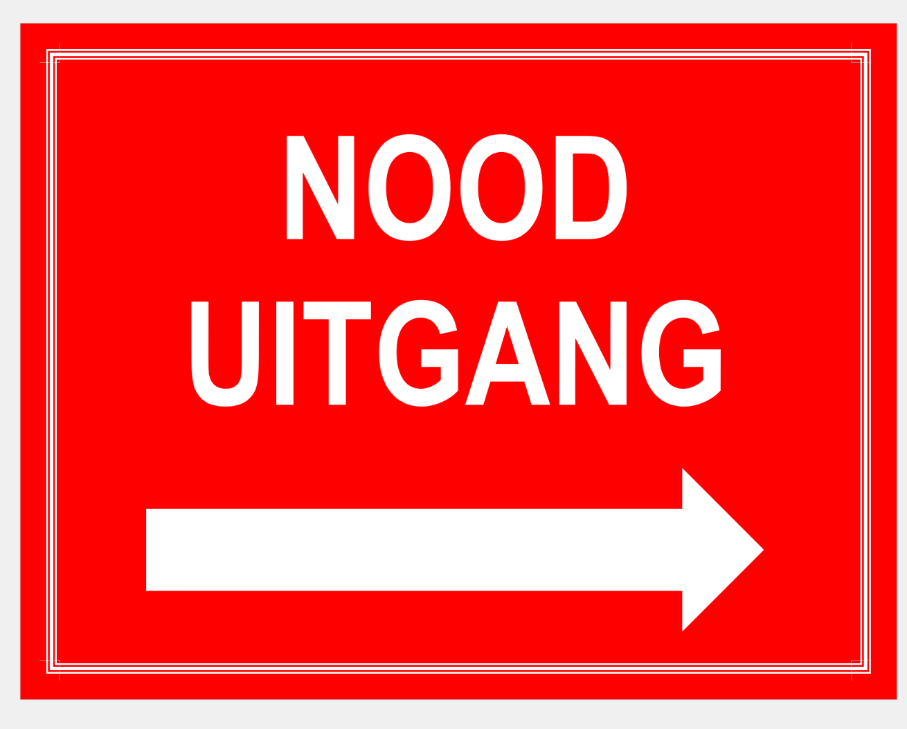 nood uitgangsbord voorbeeld afbeelding 