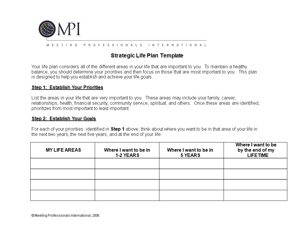 Personal Strategic Life Plan main image