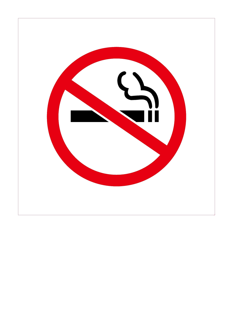 Chinese no smoking signs (禁止吸烟) in Word format 模板