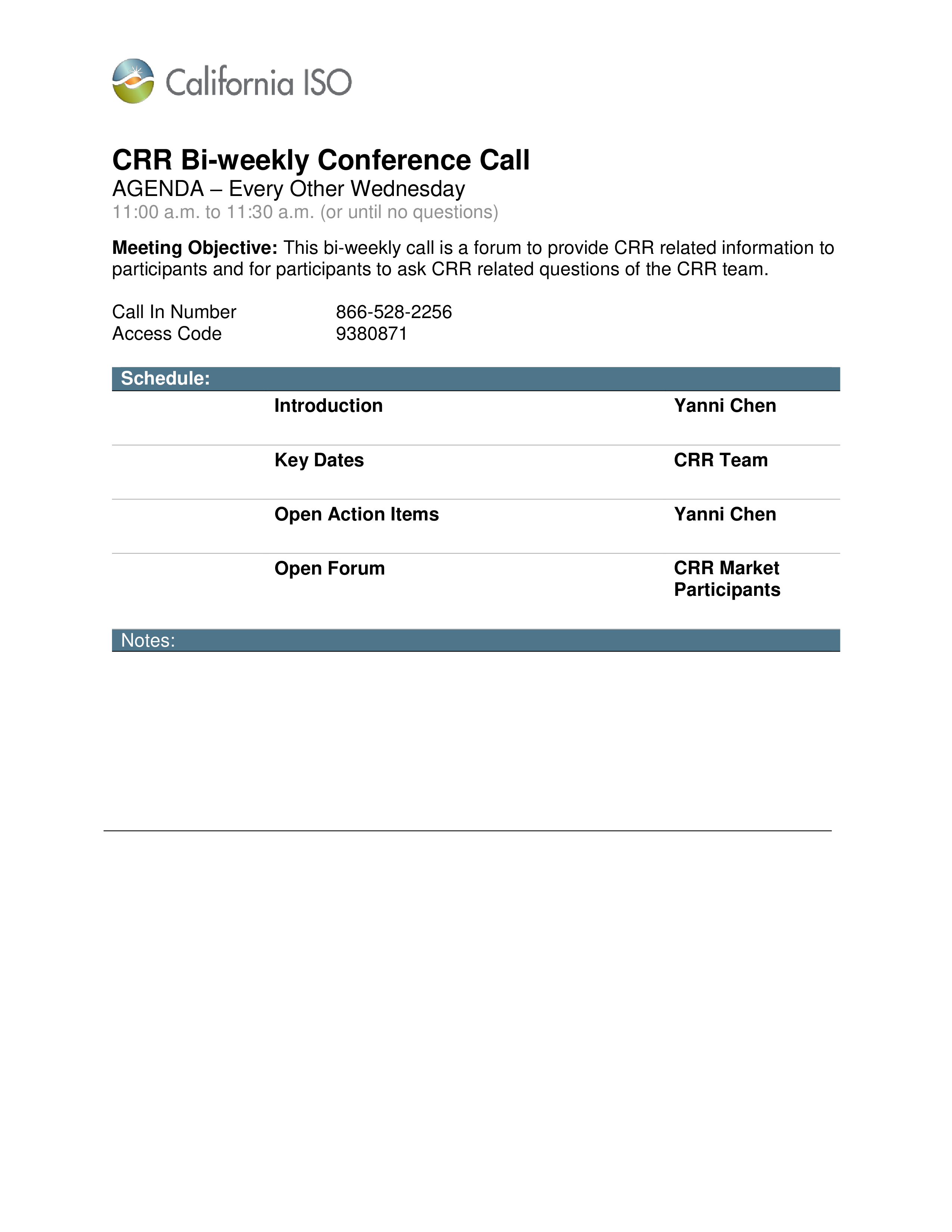 Weekly Conference Call main image