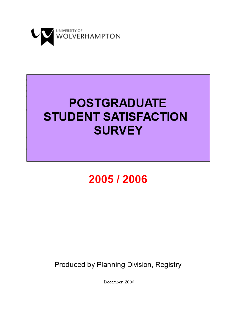 postgraduate student satisfaction survey voorbeeld afbeelding 