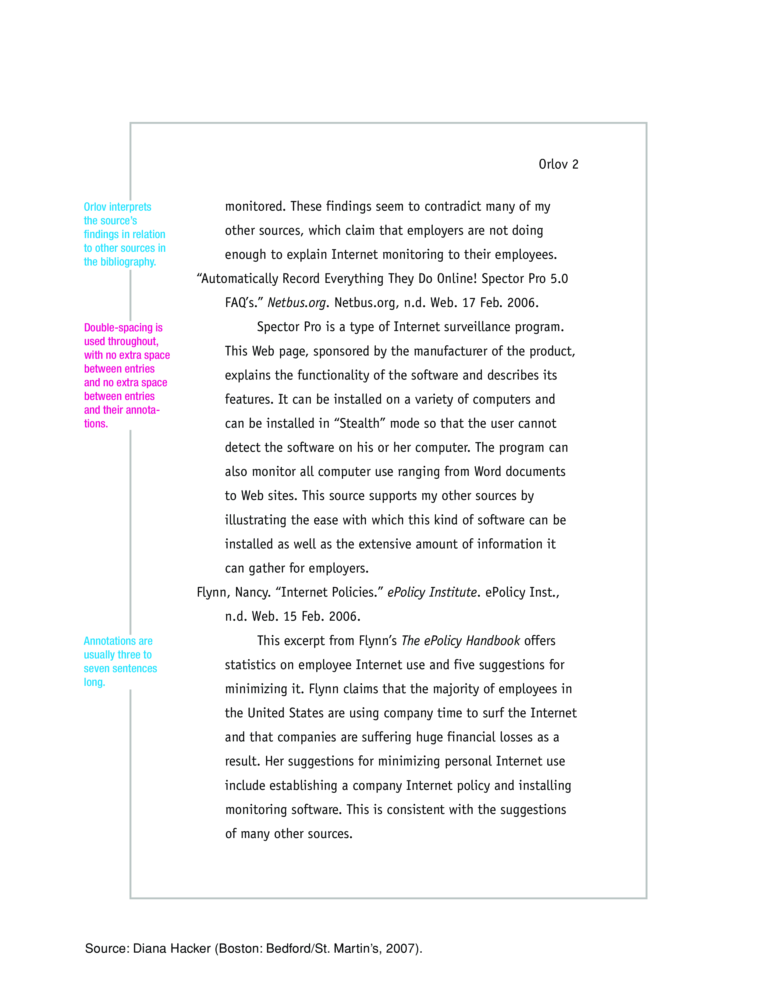 annotated bibliography for websites mla