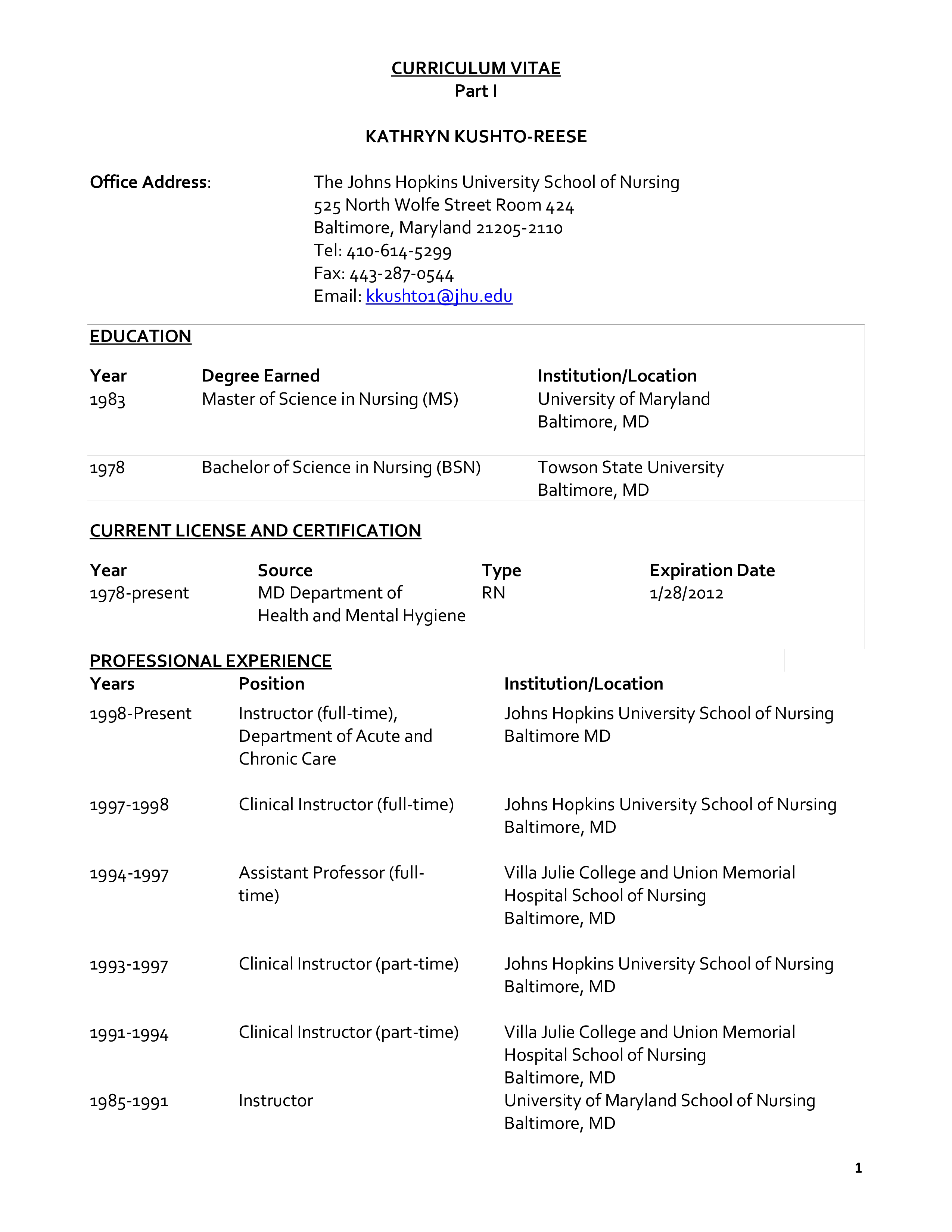 nursing faculty template