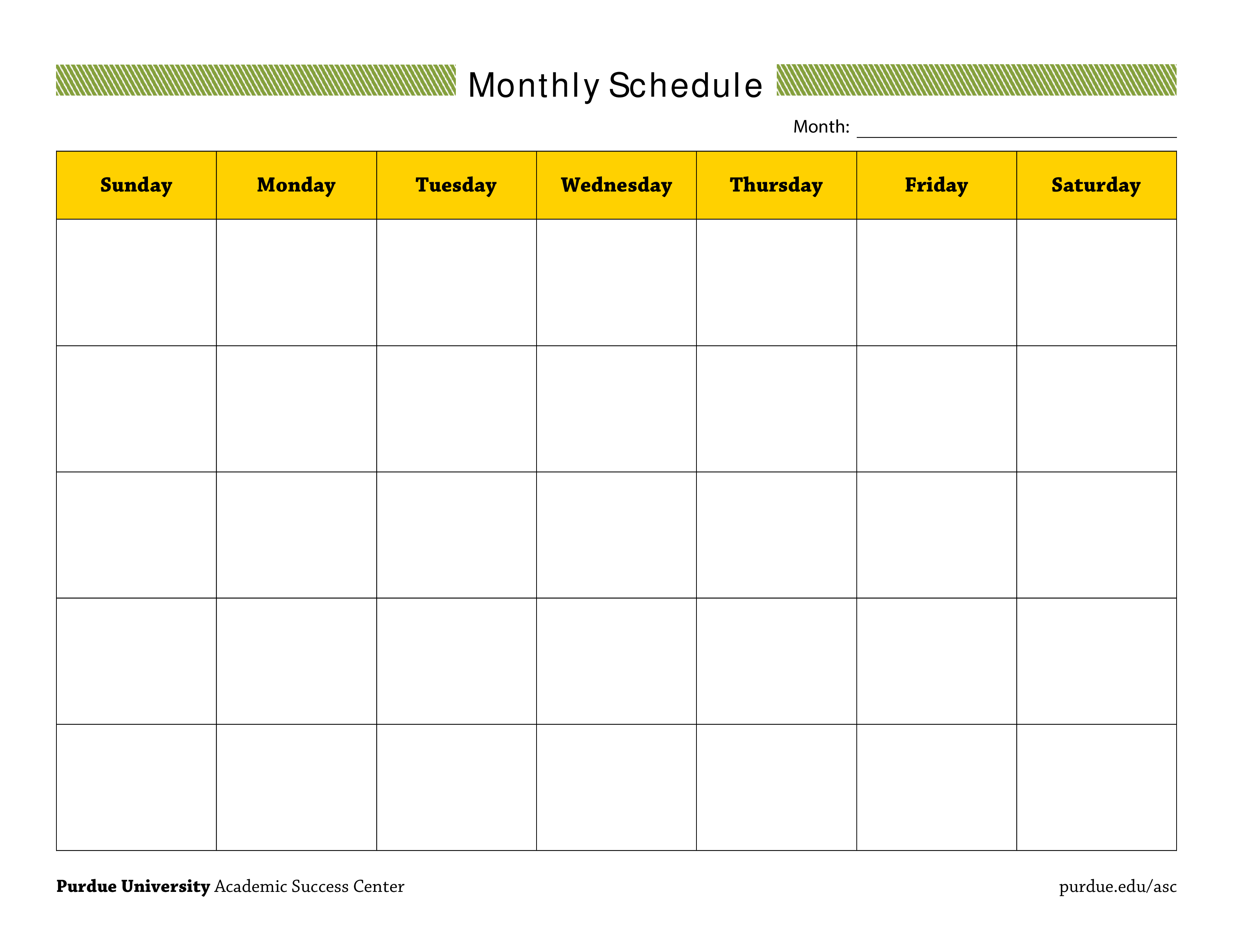 monthly schedule voorbeeld afbeelding 