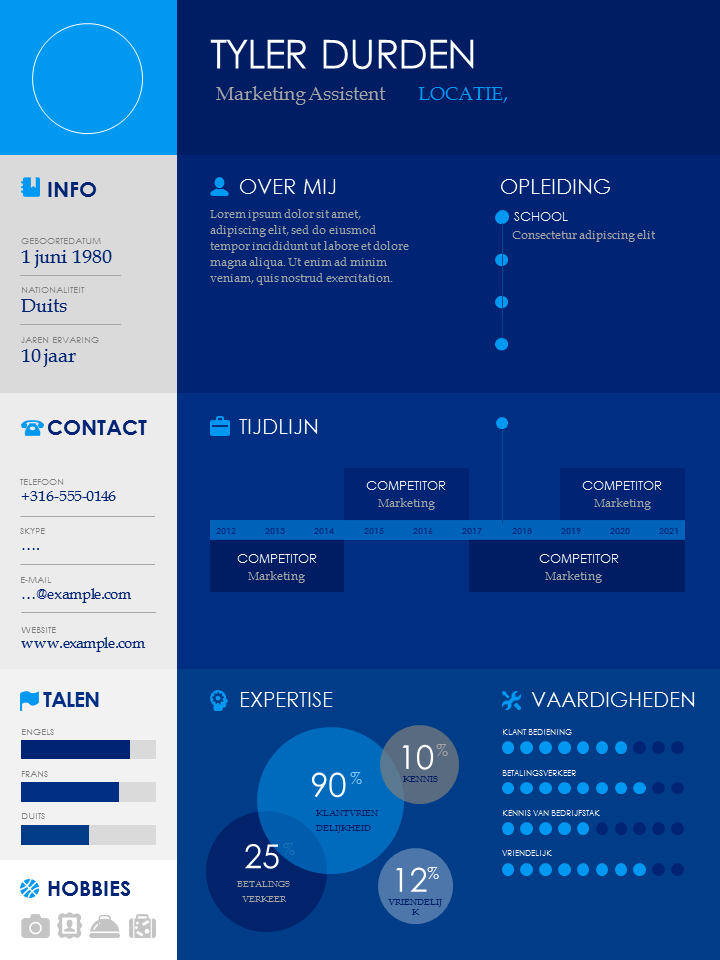 marketing assistent curriculum vitae Hauptschablonenbild