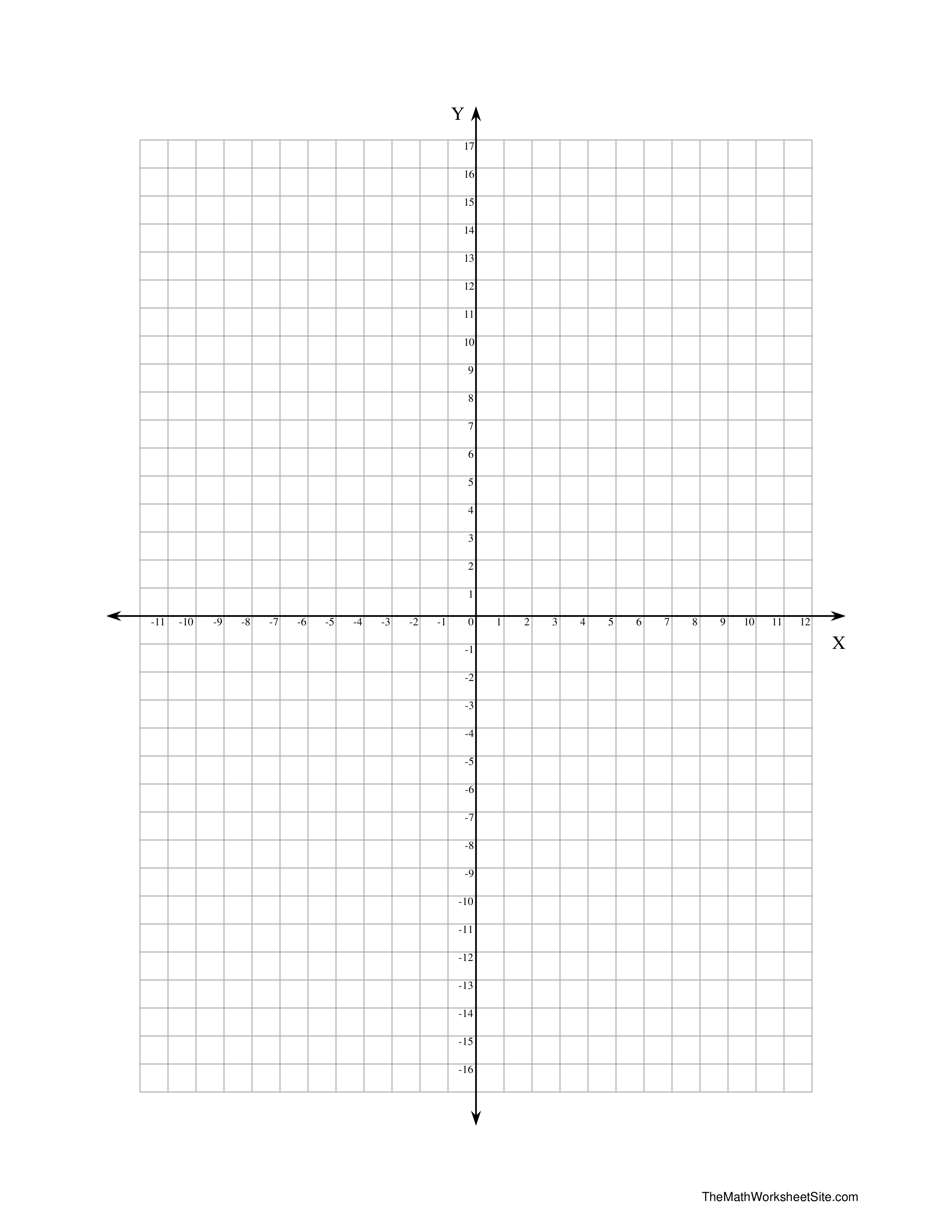 Printable Coordinate Graph Paper main image