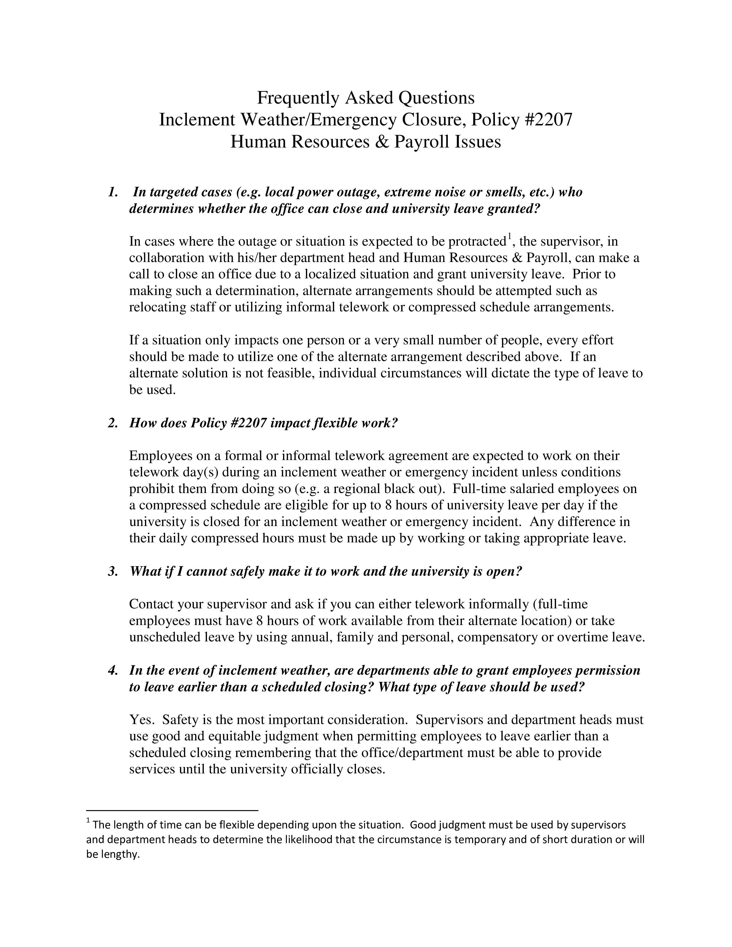 faqs weather policy Hauptschablonenbild