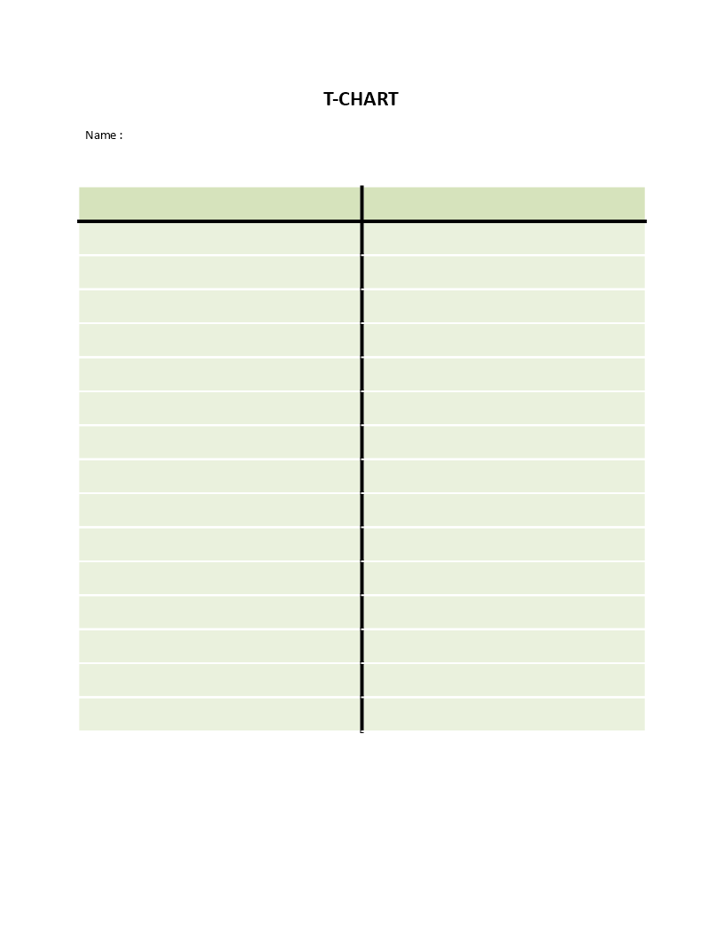 Simpel T-Chart Model Word main image