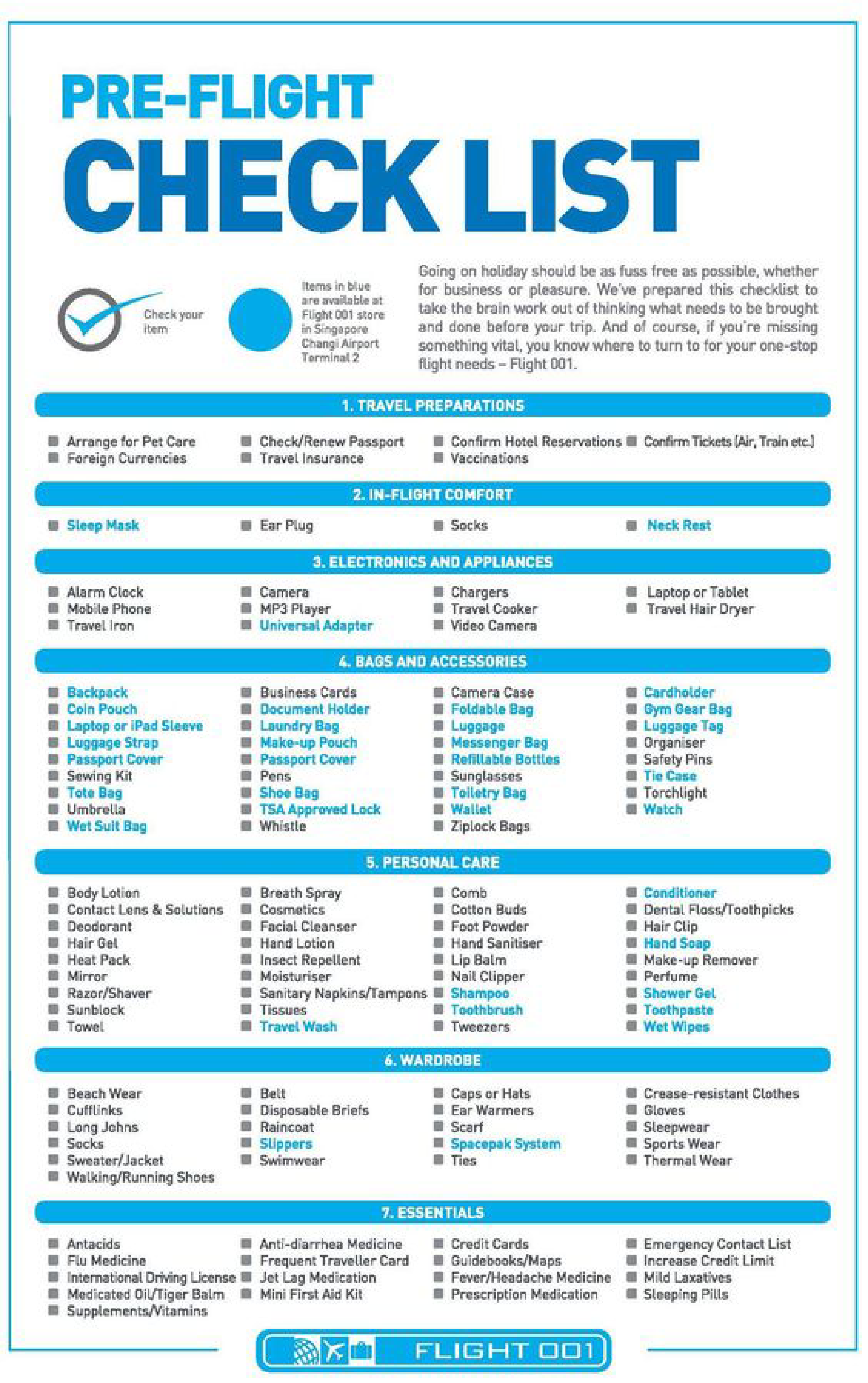 pre-flight checklist voorbeeld afbeelding 