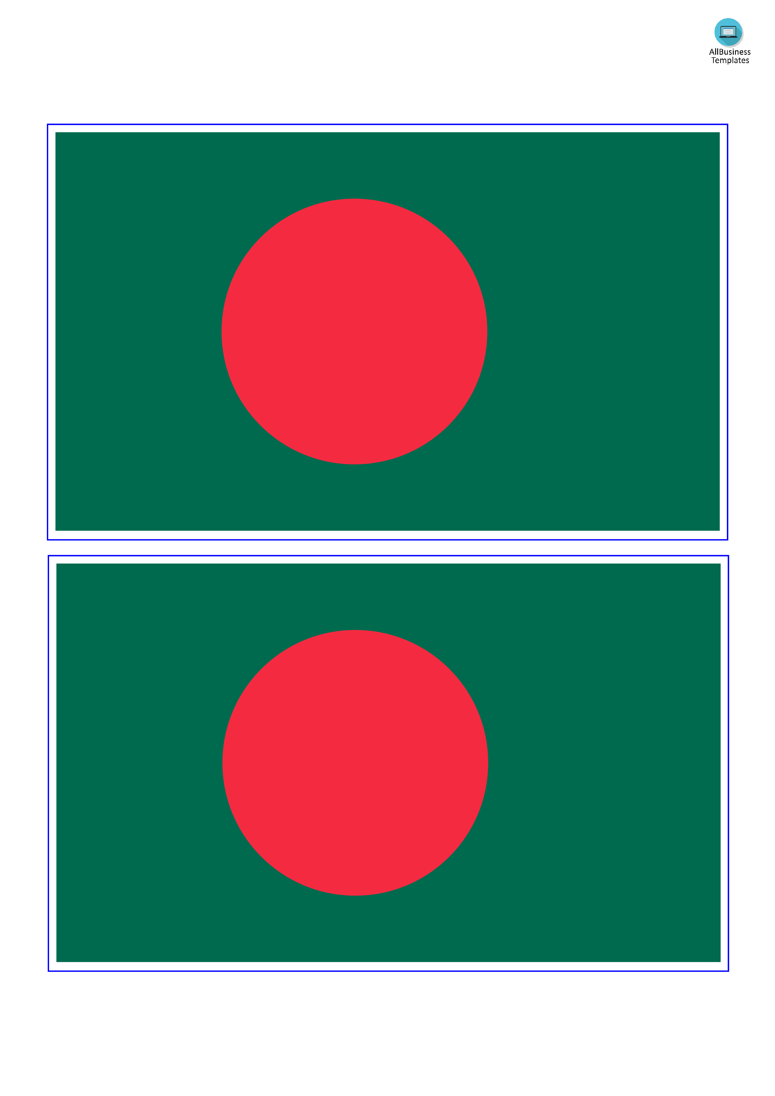 Bangladesh Flag 模板