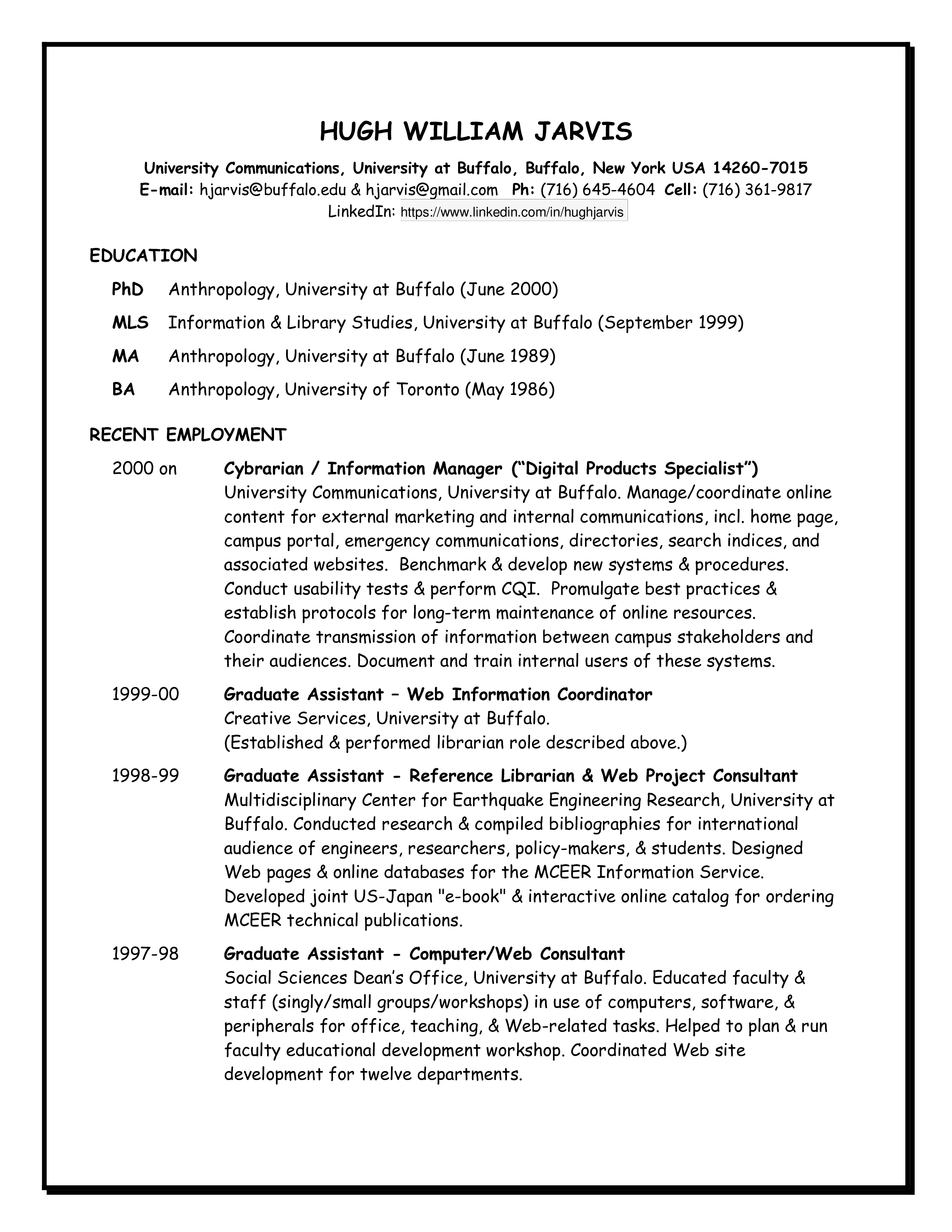 representative resume Hauptschablonenbild