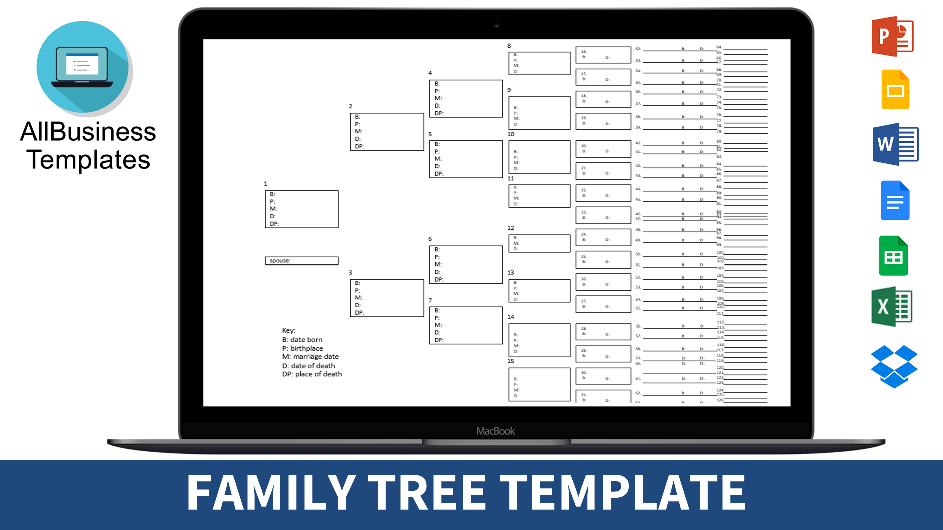 Large Family Tree | Templates at allbusinesstemplates.com